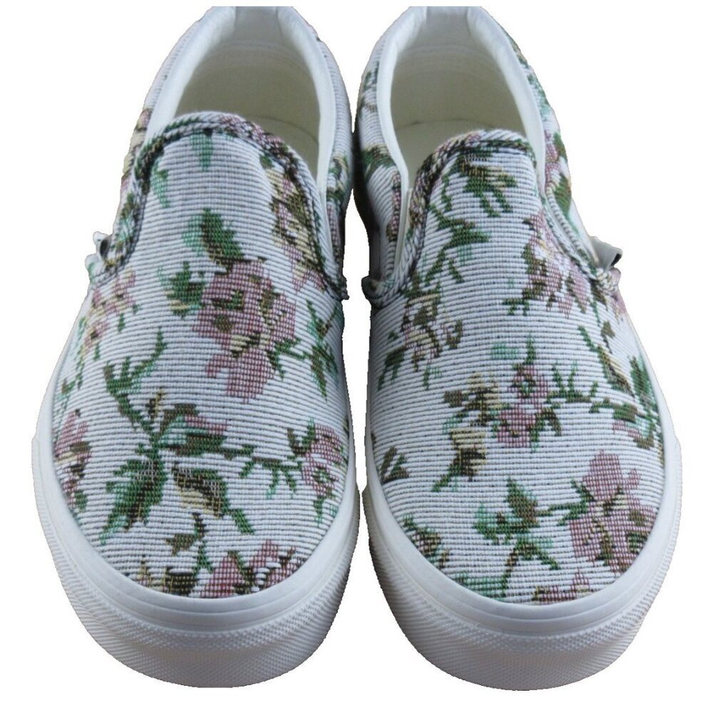 Vans Women's Classic Slip On Tapestry Floral Marshmallow Woven Shoes Sizes NIB - Picture 4 of 8